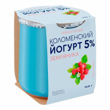 Йогурт Коломенское земляника 5% 140 г