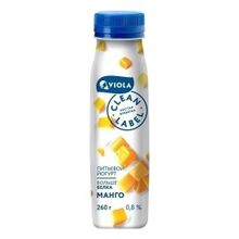Йогурт питьевой Viola Clean Label с манго 0,8% 260 г