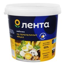 Майонез Лента на перепелиных яйцах 55% 800 мл