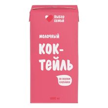 Молочный коктейль Выбор Семьи клубника 2% 1 л