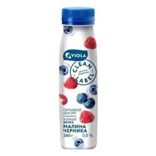 Йогурт питьевой Viola Clean Label с малиной и черникой 0,8% 260 г