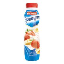 Йогурт питьевой Эрмигурт клубника-банан 1,2% БЗМЖ 290 г