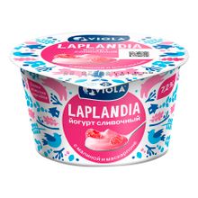 Йогурт Laplandia малина-сыр маскарпоне 7,2% БЗМЖ 180 г