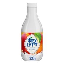 Кисломолочный напиток Фругурт персик 1% БЗМЖ 930 г