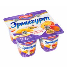 Йогуртный продукт Эрмигурт с тропическими фруктами 7,5% БЗМЖ 100 г